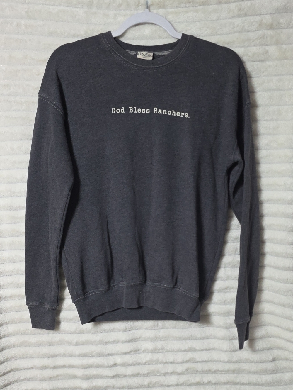 Oat Collective God‎ Bless Ranchers Charcoal Crewneck Sweatshirt